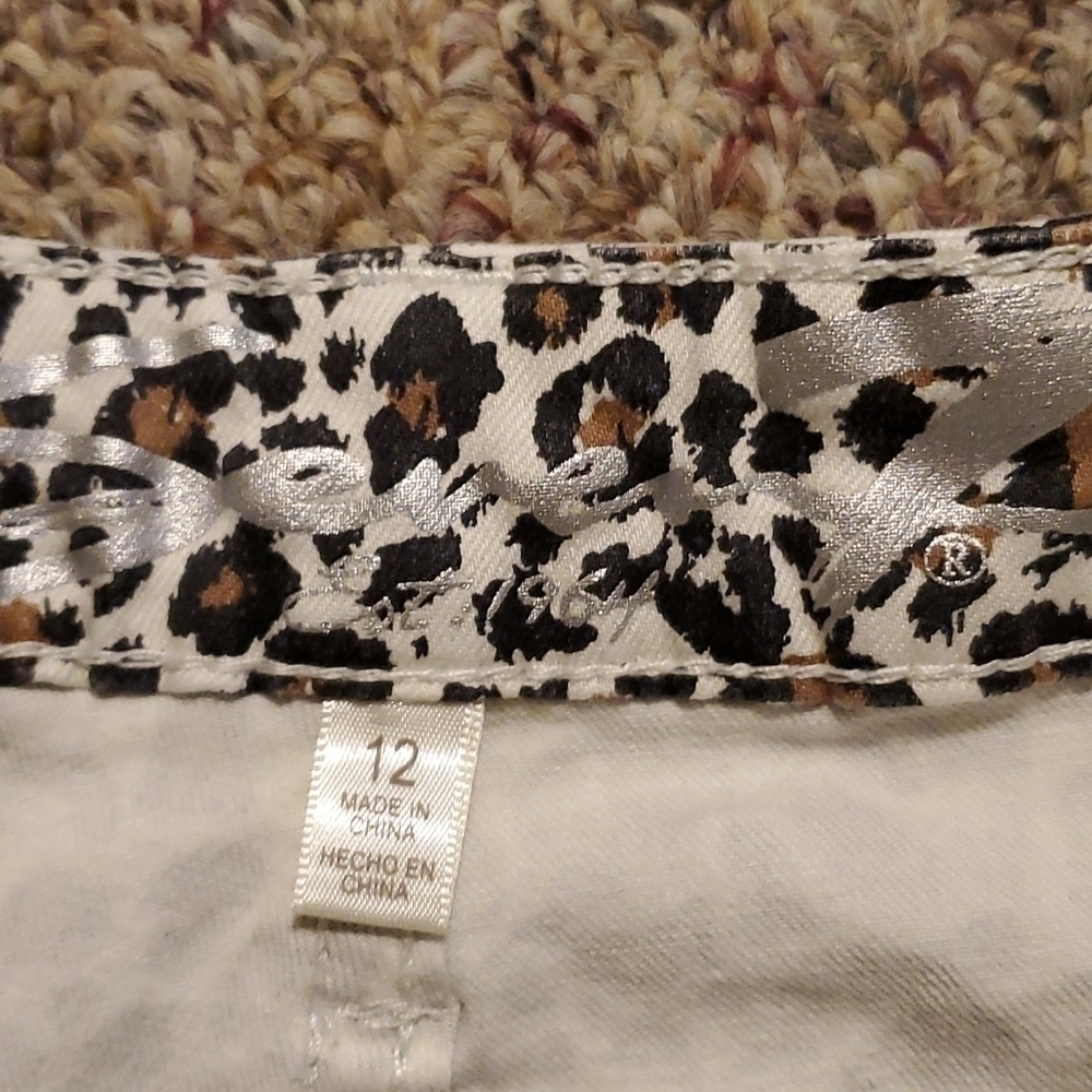 Seven7 High Rise Skinny Animal Print Denim Jeans Sz 12 - Picture 3 of 7